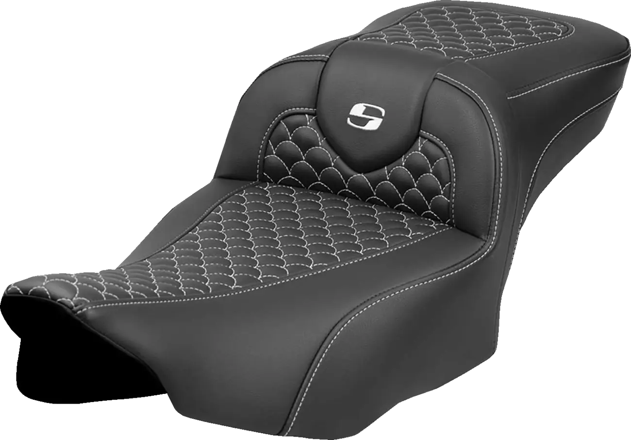 Saddlemen Roadsofa™ Seat - Dragon Scale Stitch - For Harley Davidson