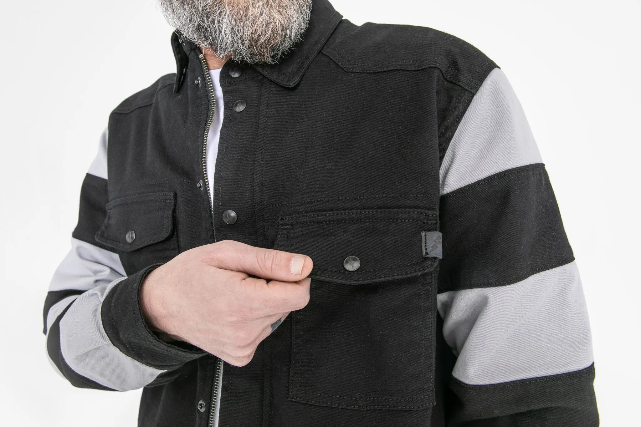 John Doe Prison Motoshirt Jacket - Black/White