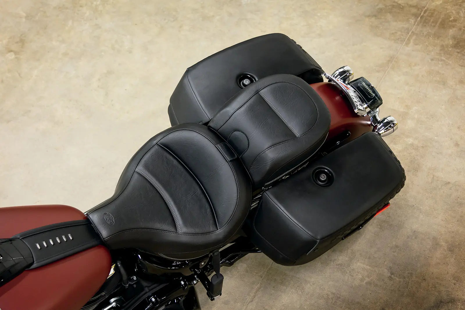 Mustang Mx Tour Solo Seat - For Harley Davidson