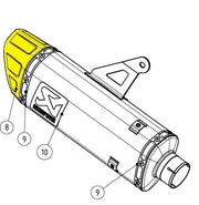 Akrapovic V-ec398 Avgasrör Ändstycke - Ersättning