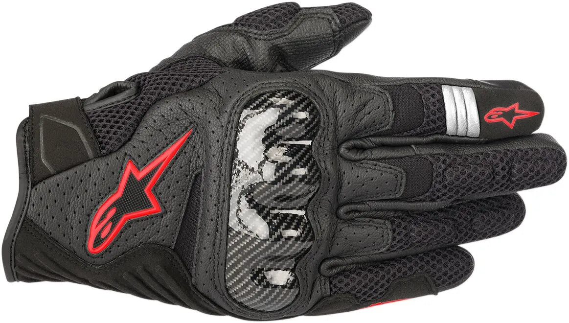 Alpinestars Smx-1 Air Carbon V2 Gloves - Black/Fluorescent Red