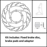 Moto-master 260 Mm Oversize Floating Rotor Brake Kit - Front