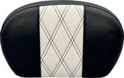 Le Pera Sissy Bar Pad - Black/white Vinyl