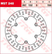 Trw Round Fixed Brake Rotor För Motorcyklar - Fram & Bak