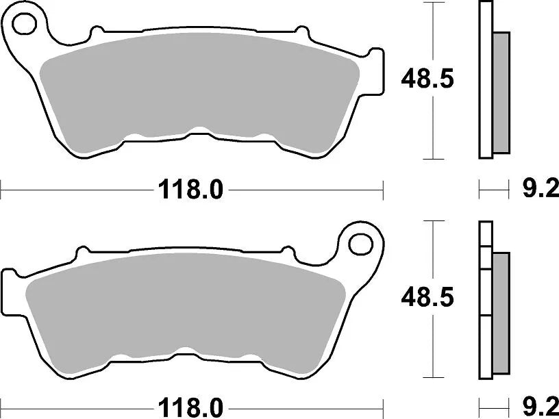 Sbs Hhf Street Ceramic Organic Brake Pads - Front