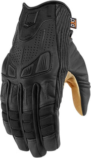 Icon Axys™ Leather Motorcycle Gloves - Black/Tan