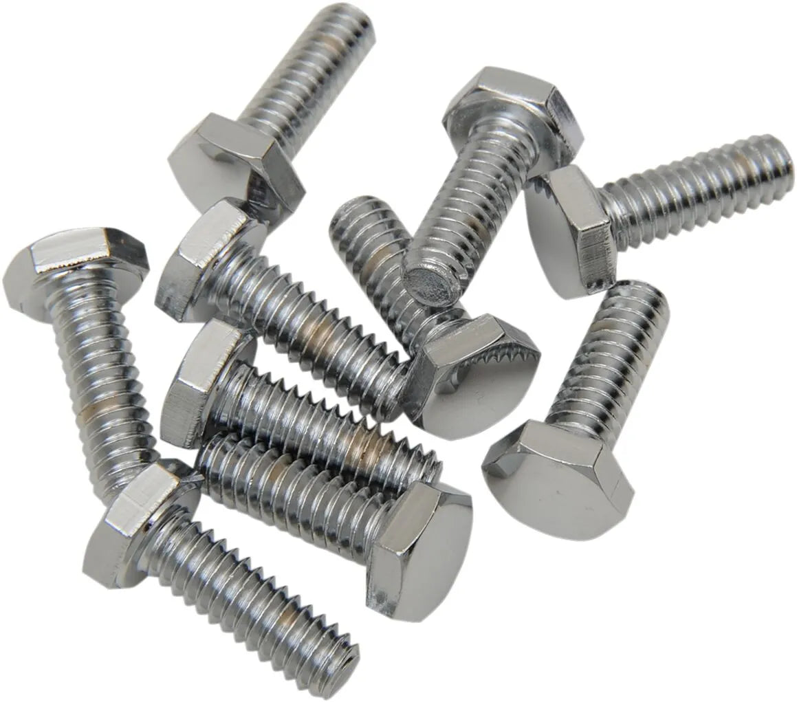 Drag Specialties Hex-Head Bolts 1/4"-20 x 5/8" Chrome