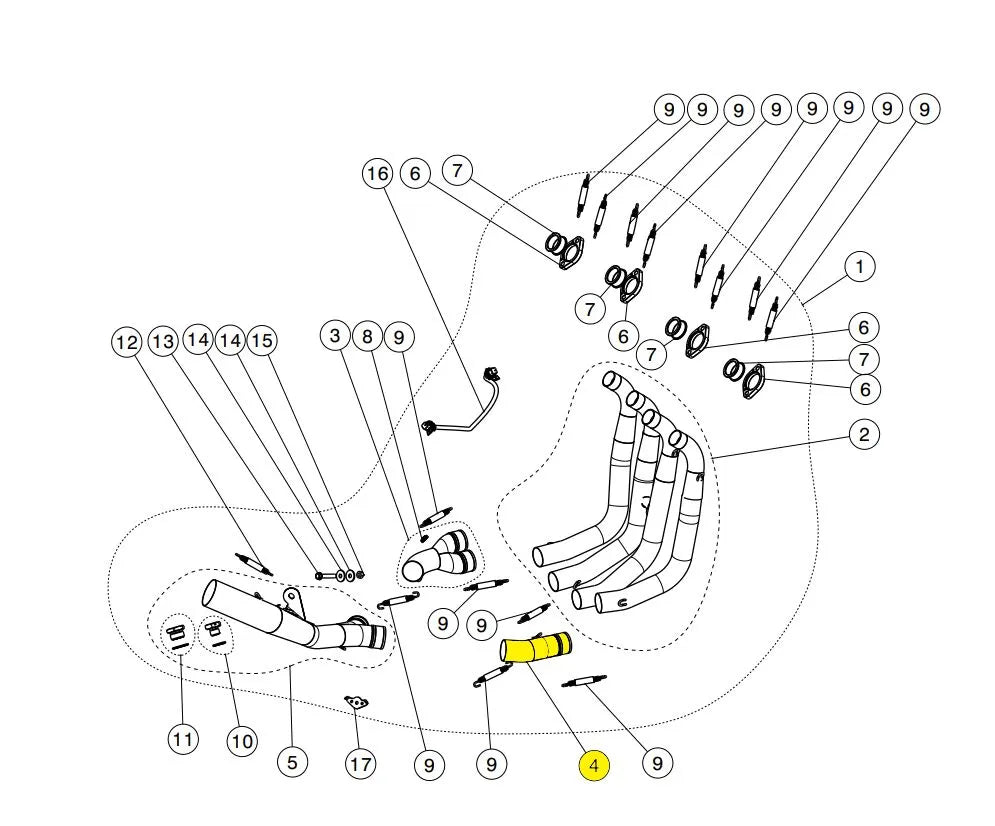 Akrapovic Collector Mid-pipe For S1000rr Stainless Steel