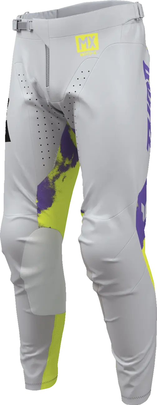 Thor Launchmode Bleach Pants - Black/Gray/Purple/Acid Yellow