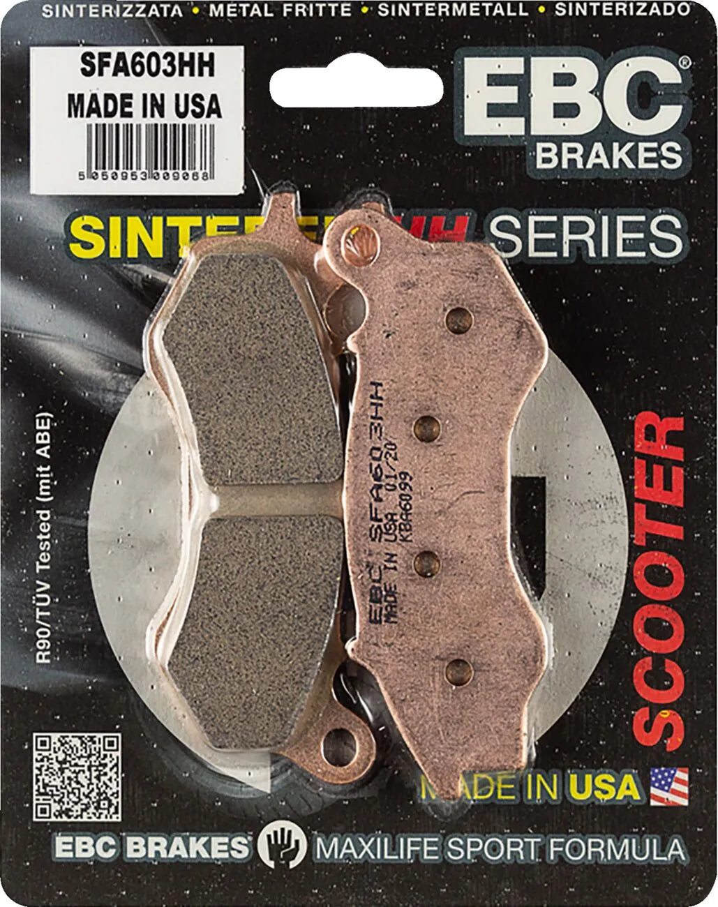 Ebc Sfa Double-h Sintered Bromsbelägg För Scootrar - Fram