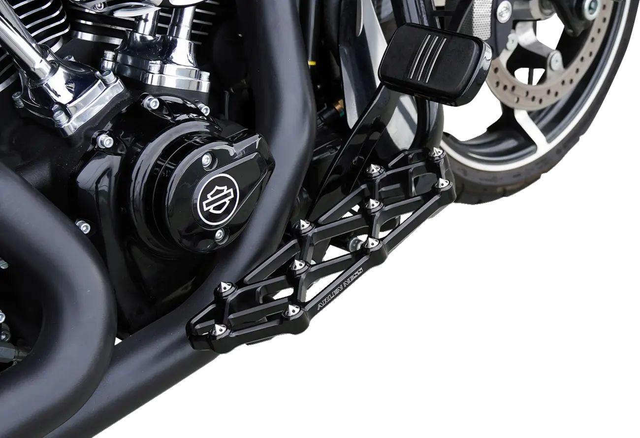 Arlen Ness Diamond Floorboards - Black Anodized