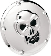 Drag Specialties Chrome 3-D Skull Derby Cover