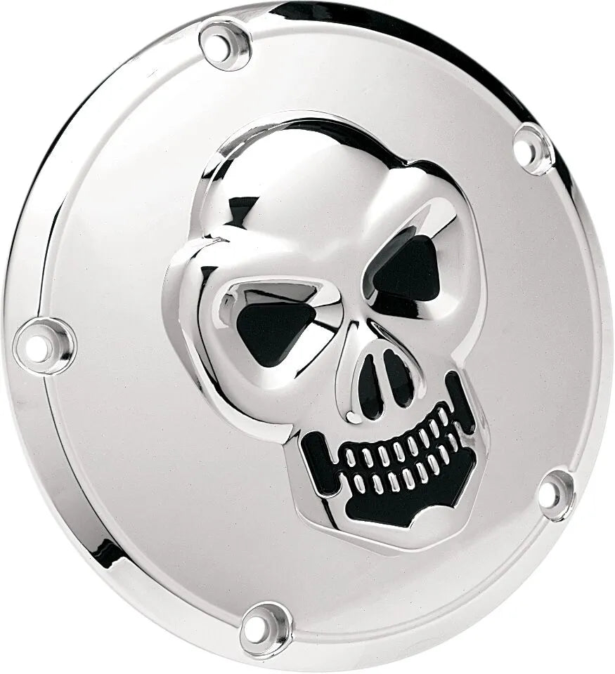 Drag Specialties Chrome 3-D Skull Derby Cover