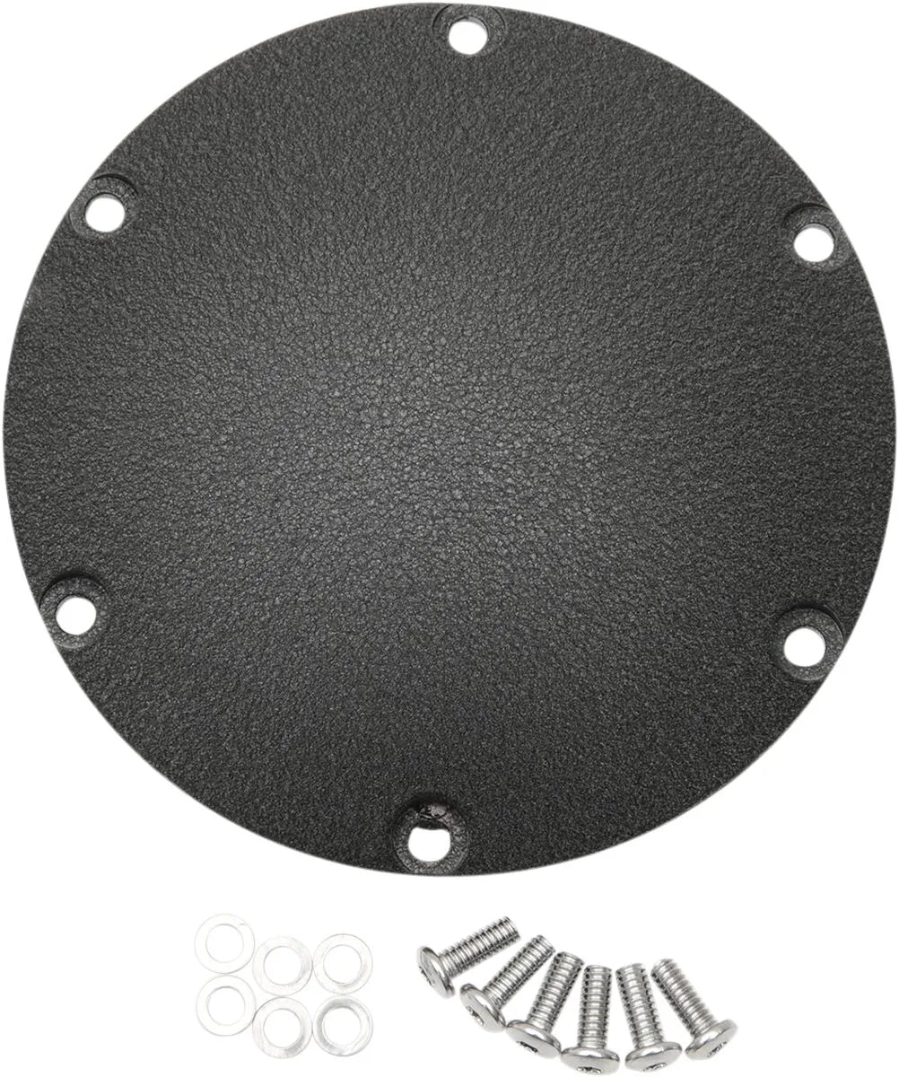 Drag Specialties Black Wrinkle 6-Hole Derby Cover