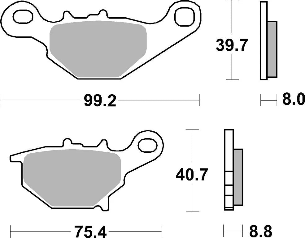 Sbs Si Offroad Sintered Bromsbelägg - Bak