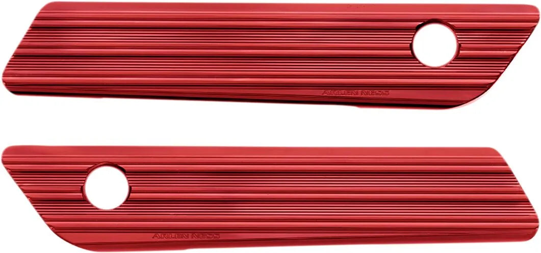 Arlen Ness Red Saddlebag Latch Covers