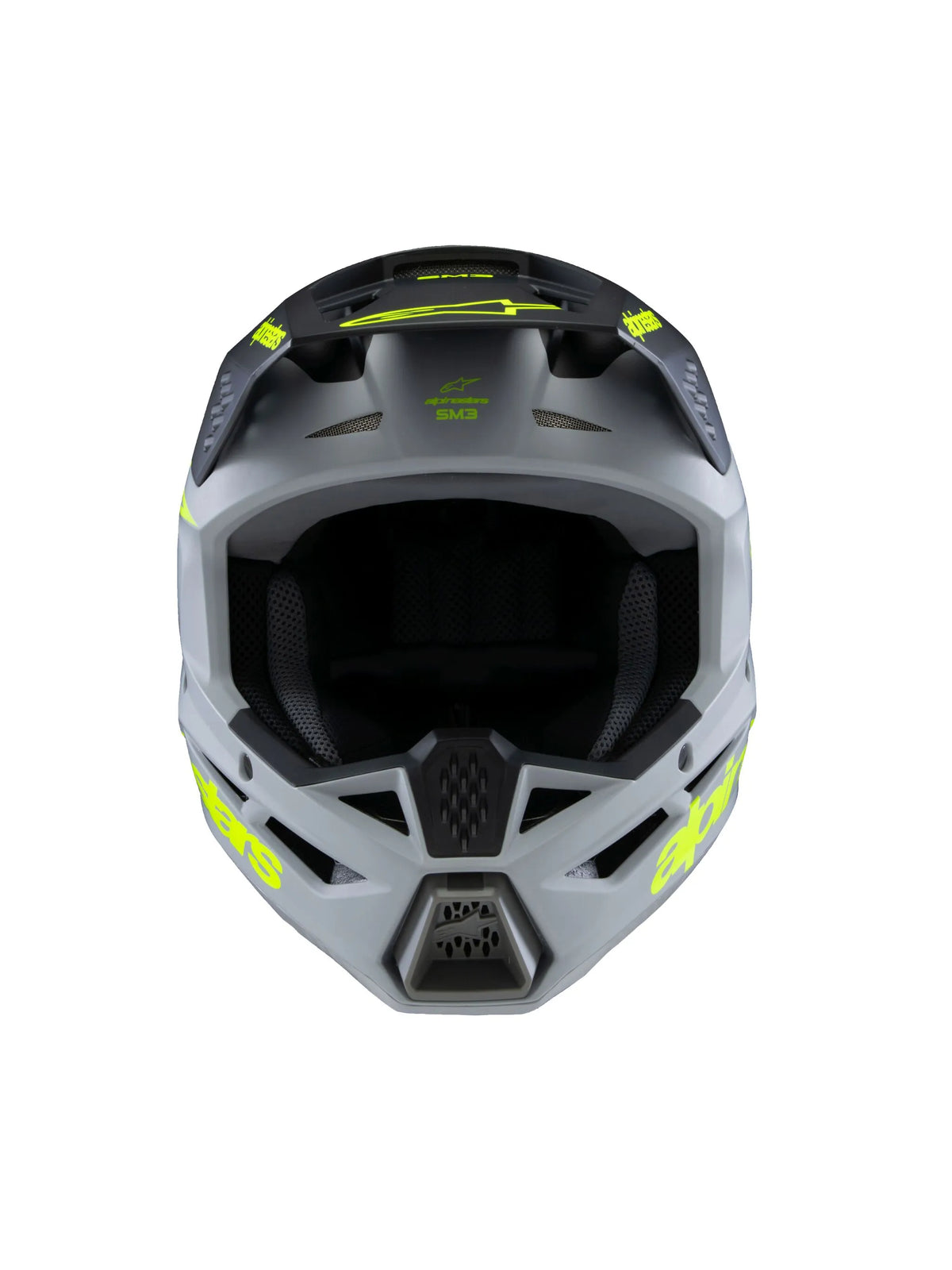Alpinestars SM3 Radium Youth Helmet Gray/Black/Yellow Yellow