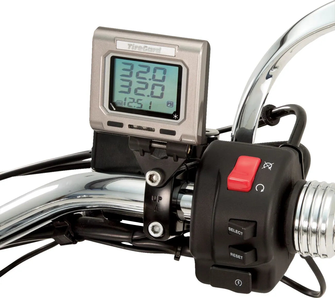 Show Chrome Handlebar Tire Pressure Monitor System