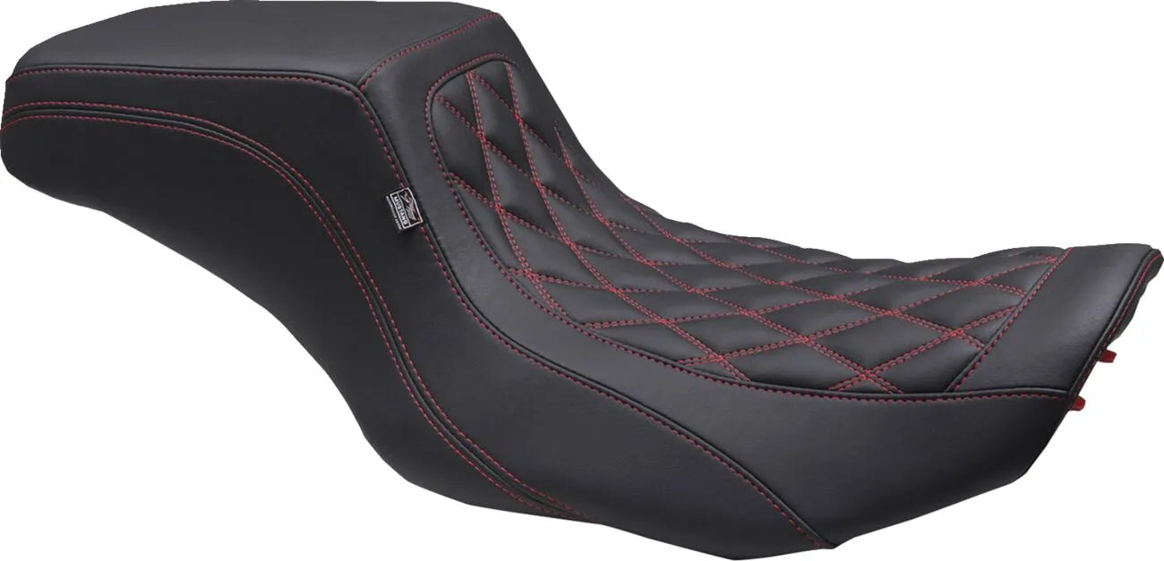 Front Mustang Double Diamond Squareback Seat - For Harley Davidson
