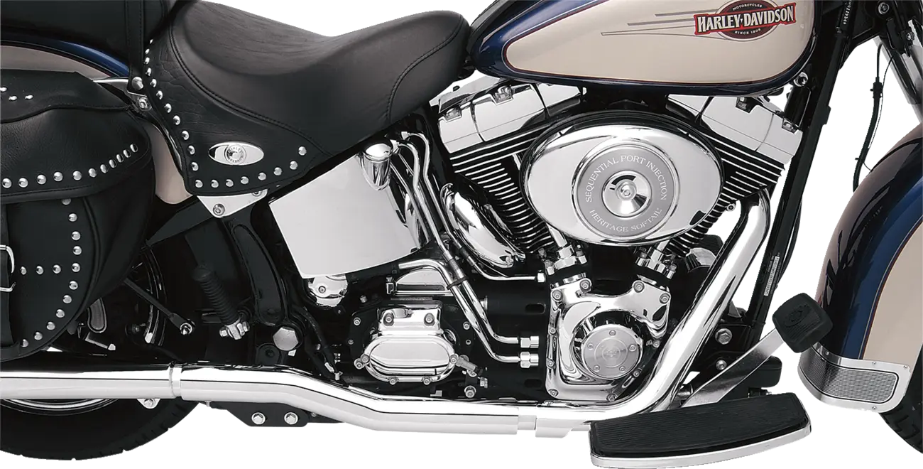 Bassani Xhaust Power Curve True-Dual Grenrör För Softail