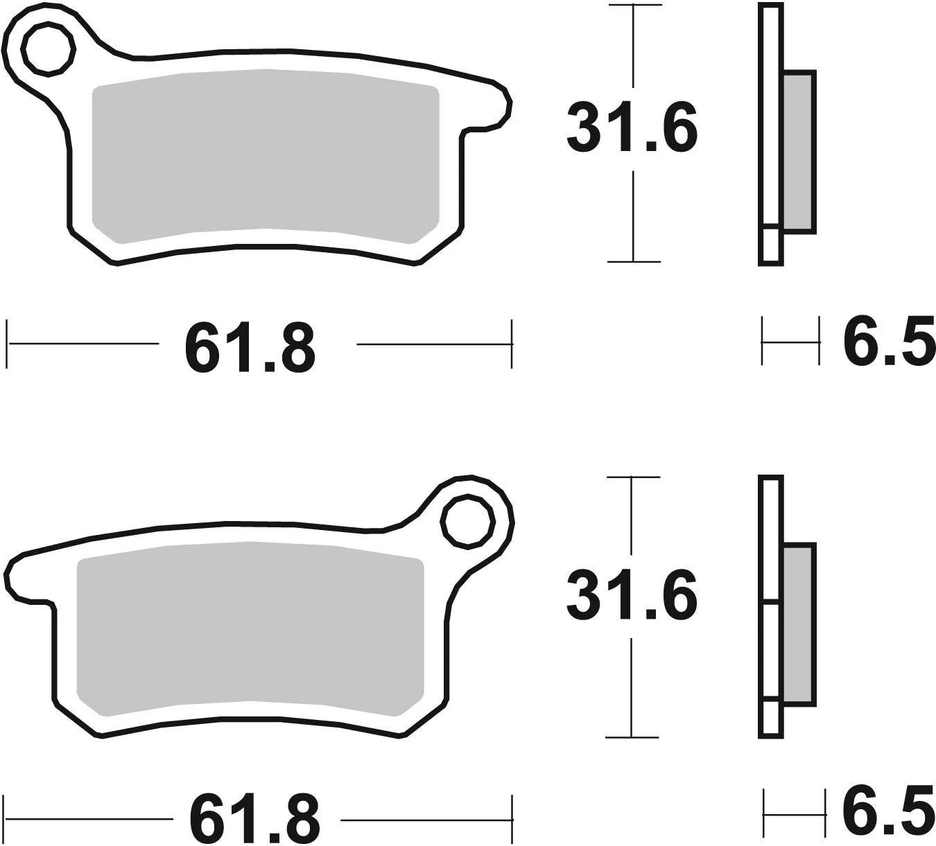 Sbs Si Offroad Sintered Bromsbelägg Set Om 2 - Fram & Bak