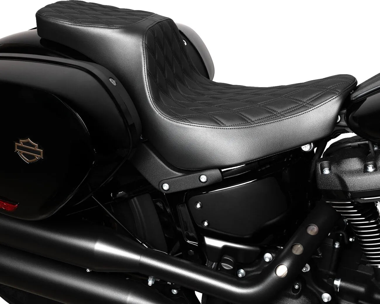 Drag Specialties Performance Predator 2-up Seat - For Harley Davidson