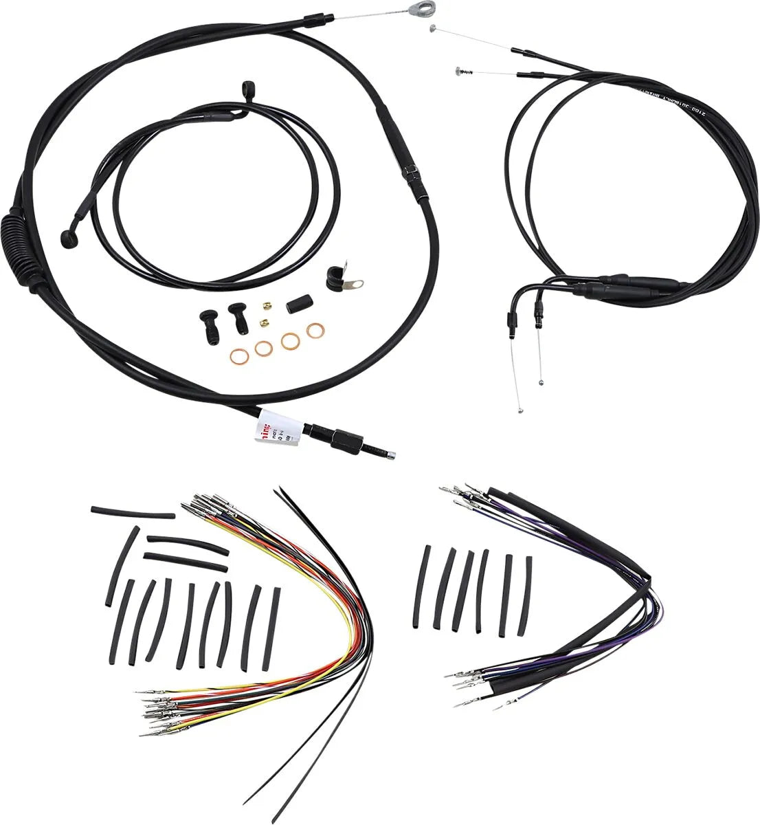 BURLY BRAND Ape Hanger Handlebar Cable Kit for 16" Bars