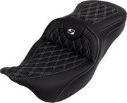 Saddlemen Roadsofa Lattice Stitch Seat - For Harley Davidson