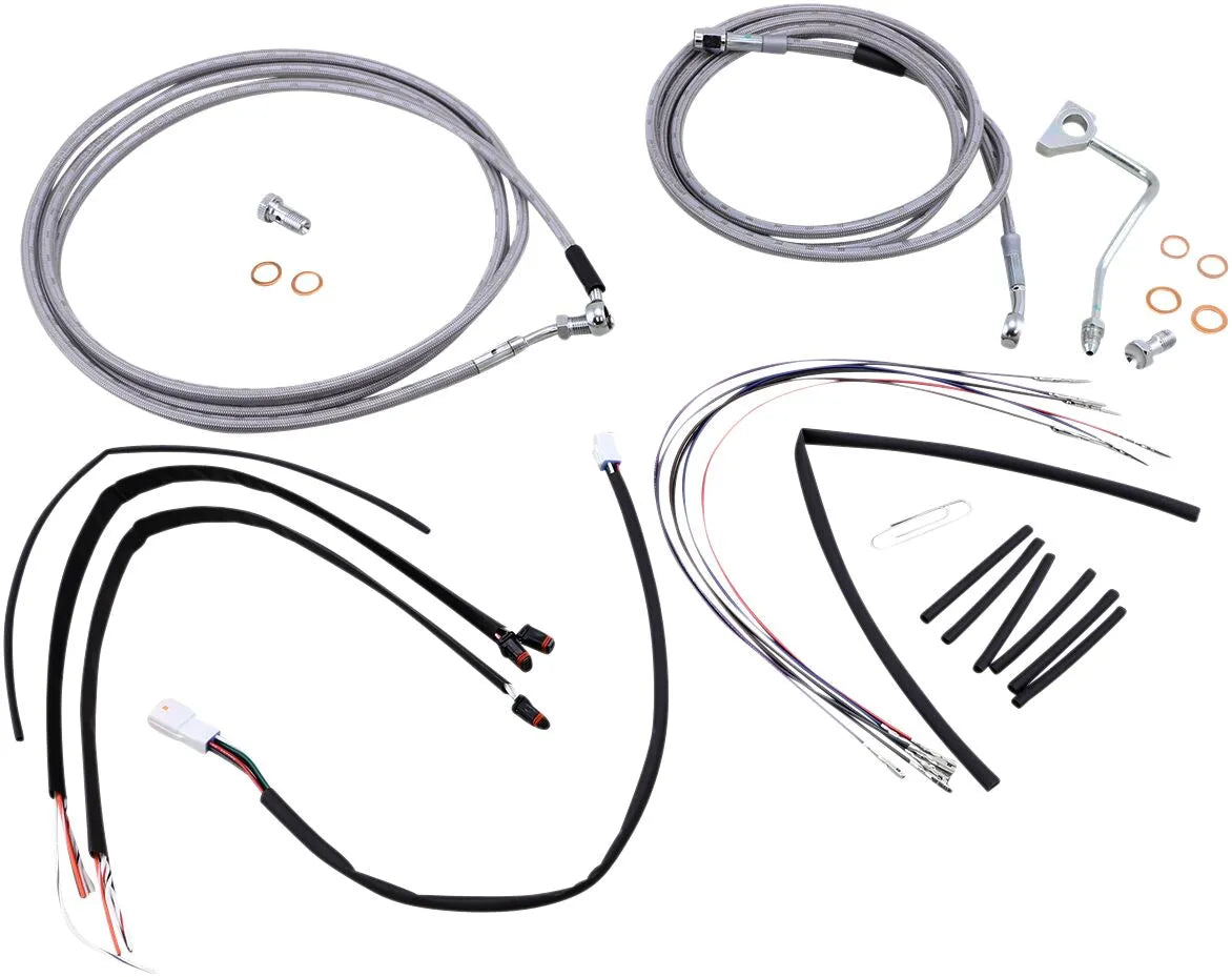 BURLY BRAND Stainless Braided Cable/Brake Line Kit for Ape