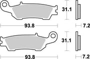 Moto-master Nitro Bromsbelägg Sintrade Metall - Fram