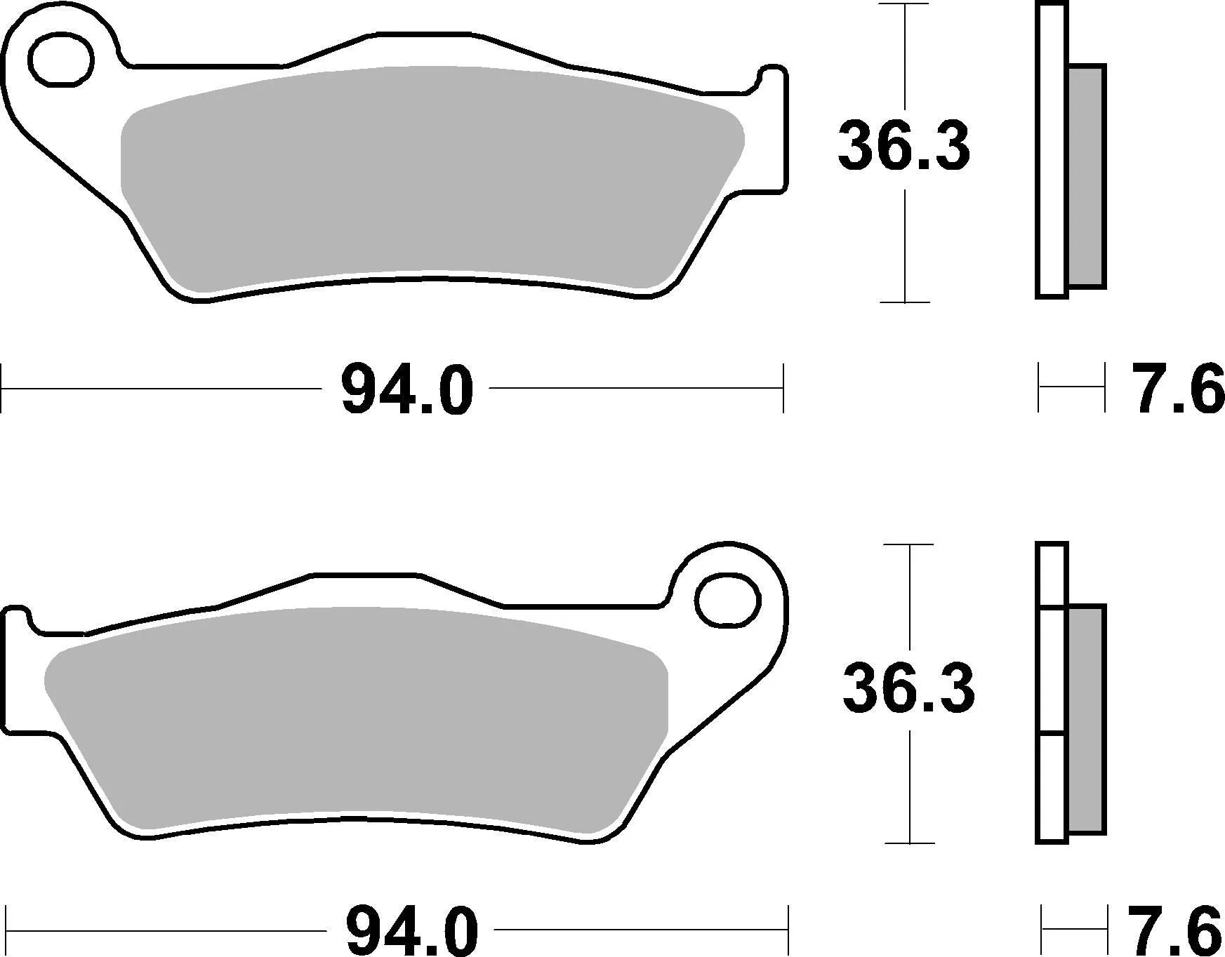 Sbs Ms Scooter Maxi Sintered Bromsbelägg - Fram & Bak