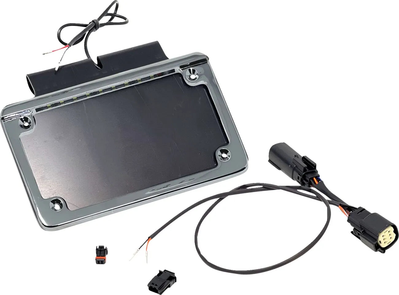 Namz License Plate Frame With White Led For Harley-davidson