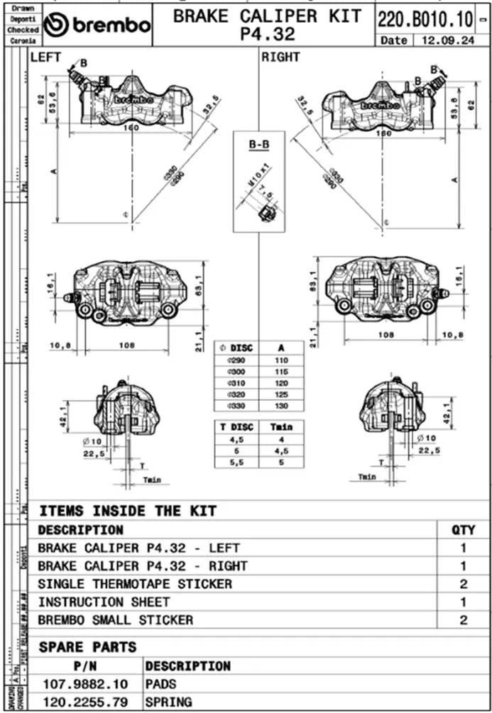 Brembo Gp4-rx Bromsok Kit Uppgraderingslinje