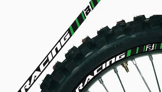 Blackbird Racing Rim Decal - Green Pvc - Sold Each