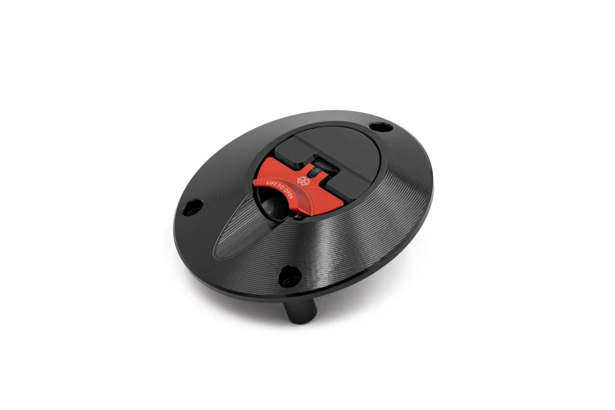 Gilles Tooling Fuel Cap Ver - 2 Black/Red for Yamaha