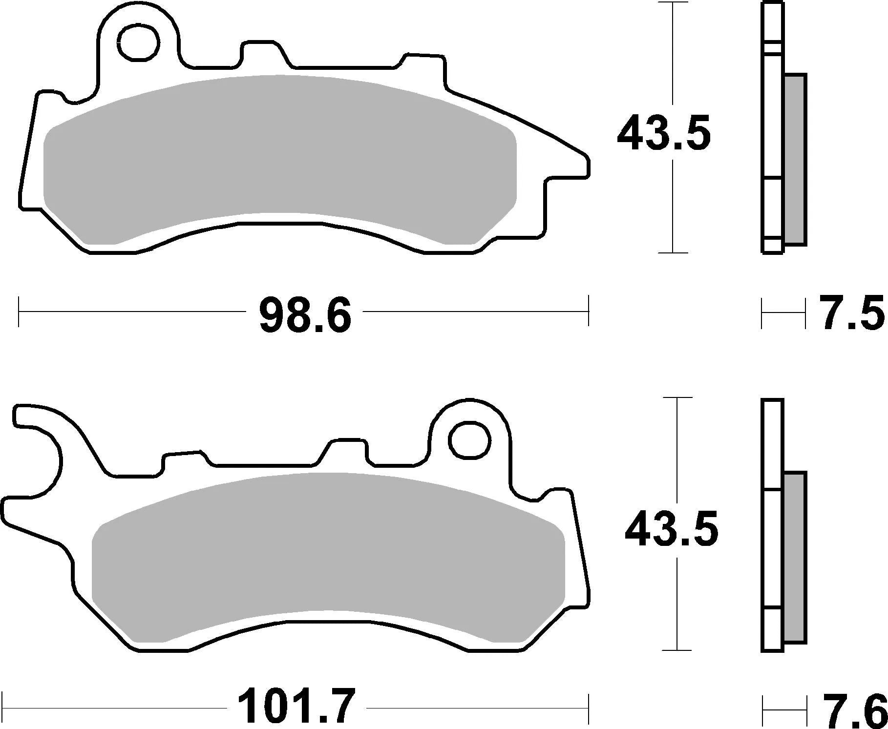 Sbs Ms Scooter Maxi Sintered Bromsbelägg