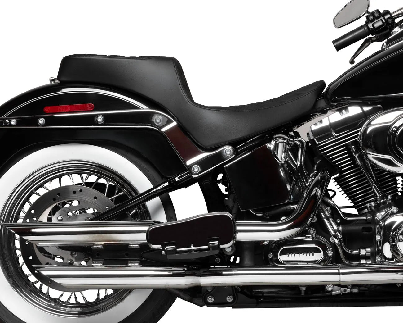 Drag Specialties Performance Predator 2-up Seat - For Harley Davidson