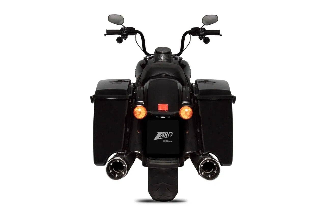 Zard 4.33" Slash-cut Slip-on Mufflers For Hd-touring