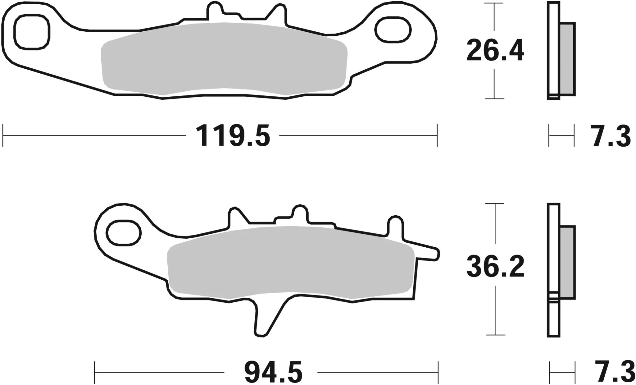 Sbs Si Offroad Sintered Bromsbelägg - Fram