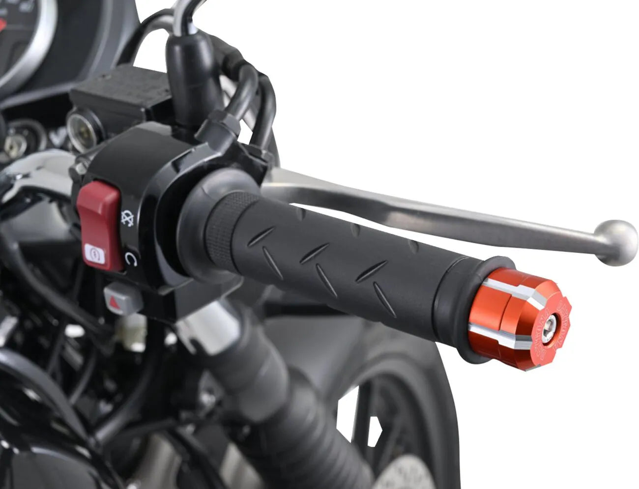 Daytona Handlebar End Weights - Orange Anodized Aluminum