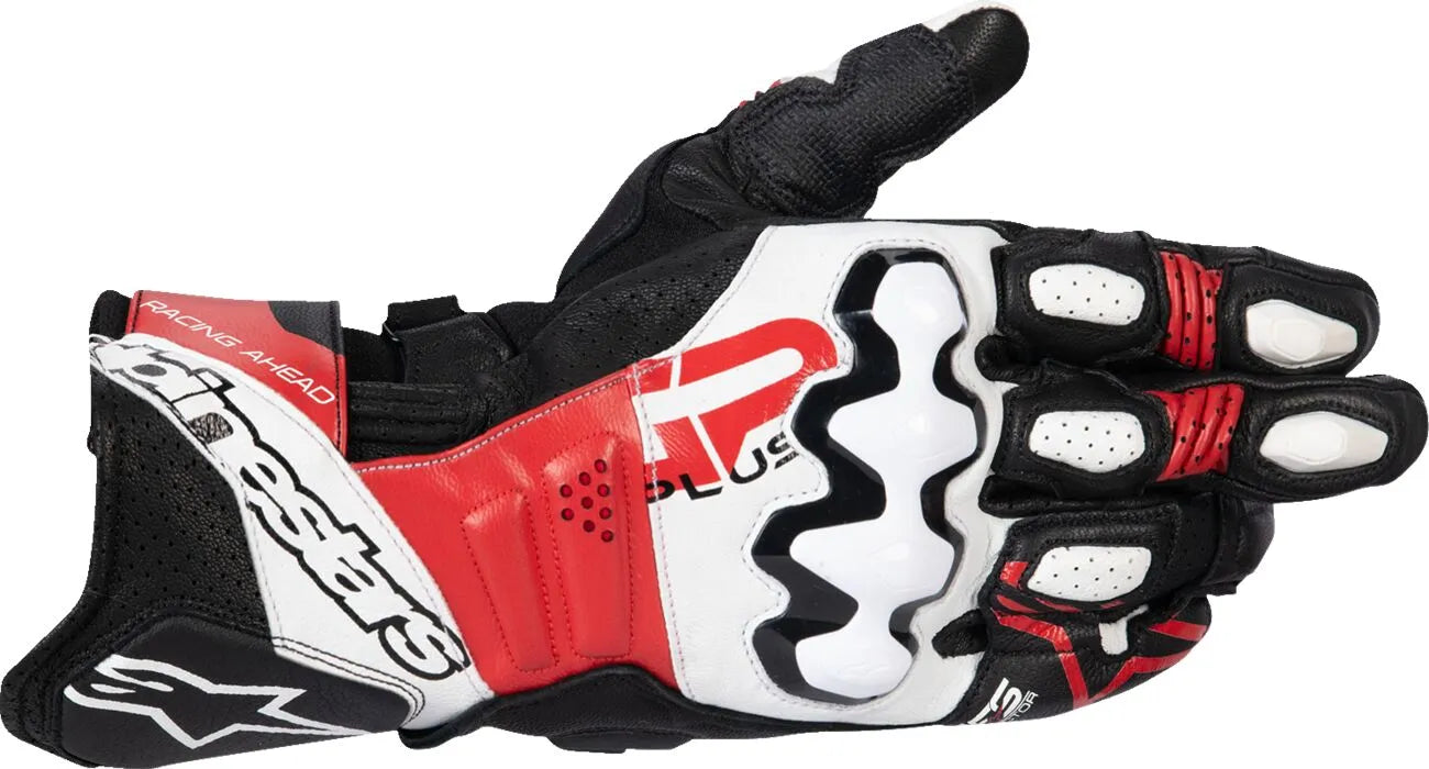 Alpinestars Gp Plus R V3 Leather Gloves - Black/White/Bright Red