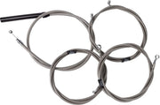 La Choppers Complete Stainless Handlebar Cable Kit 18-20"