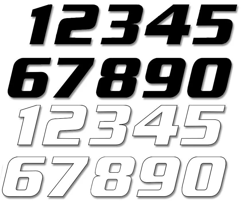 Blackbird Racing One Series Number Plate Graphic - White
