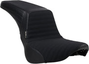 Le Pera Kickflip Seat - Black Vinyl - For Harley Davidson