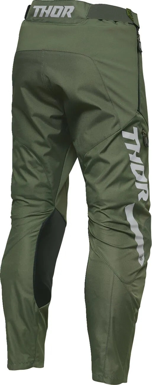 Thor Terrain In-the-boot Dual Sport Pants - Charcoal Gray/Military Green