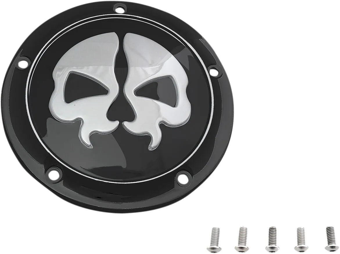 Drag Specialties Split Skull Derby Cover - Black