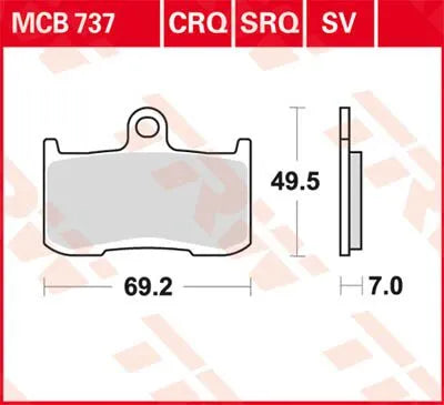 Trw Sv Series Sintered Brake Pads For Front Brake - Front