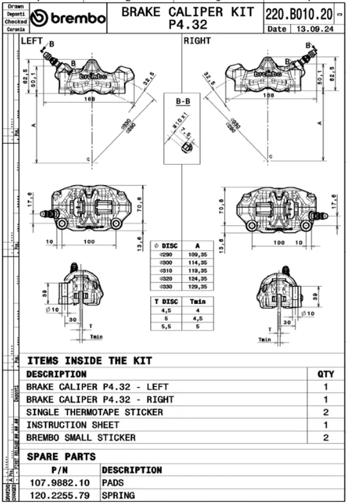 Brembo Gp4-rx Brake Caliper Kit Upgrade Line