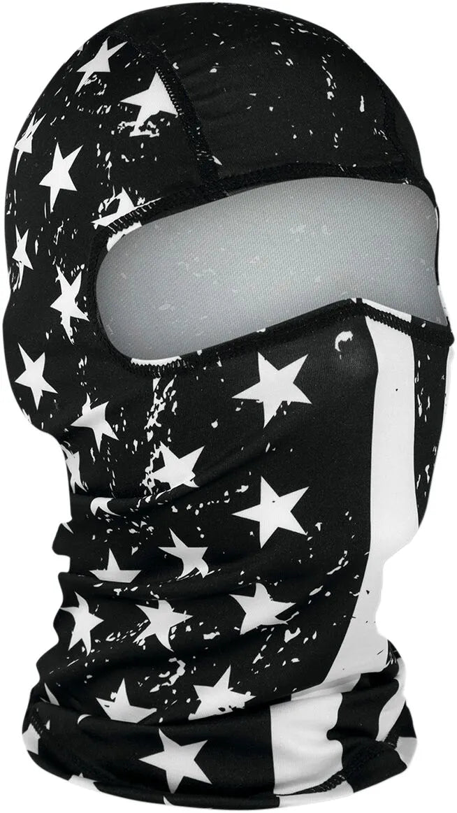 Zan Headgear Balaclava Black/White Flag