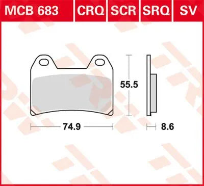 Trw Crq Series Carbon Race Bromsbelägg - Fram